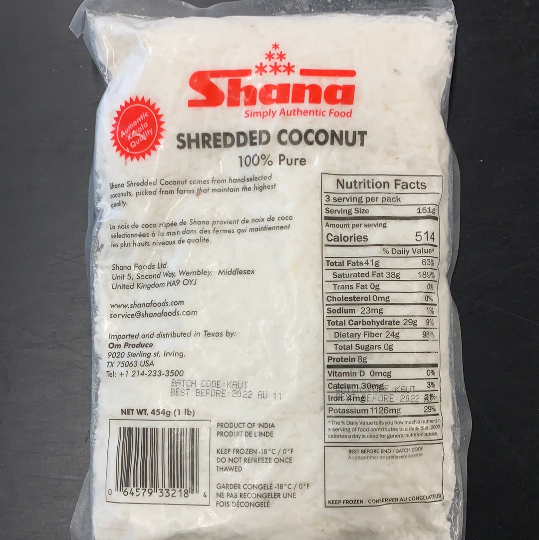 Shana Shredded Coconut 1lb Maurya Grocery