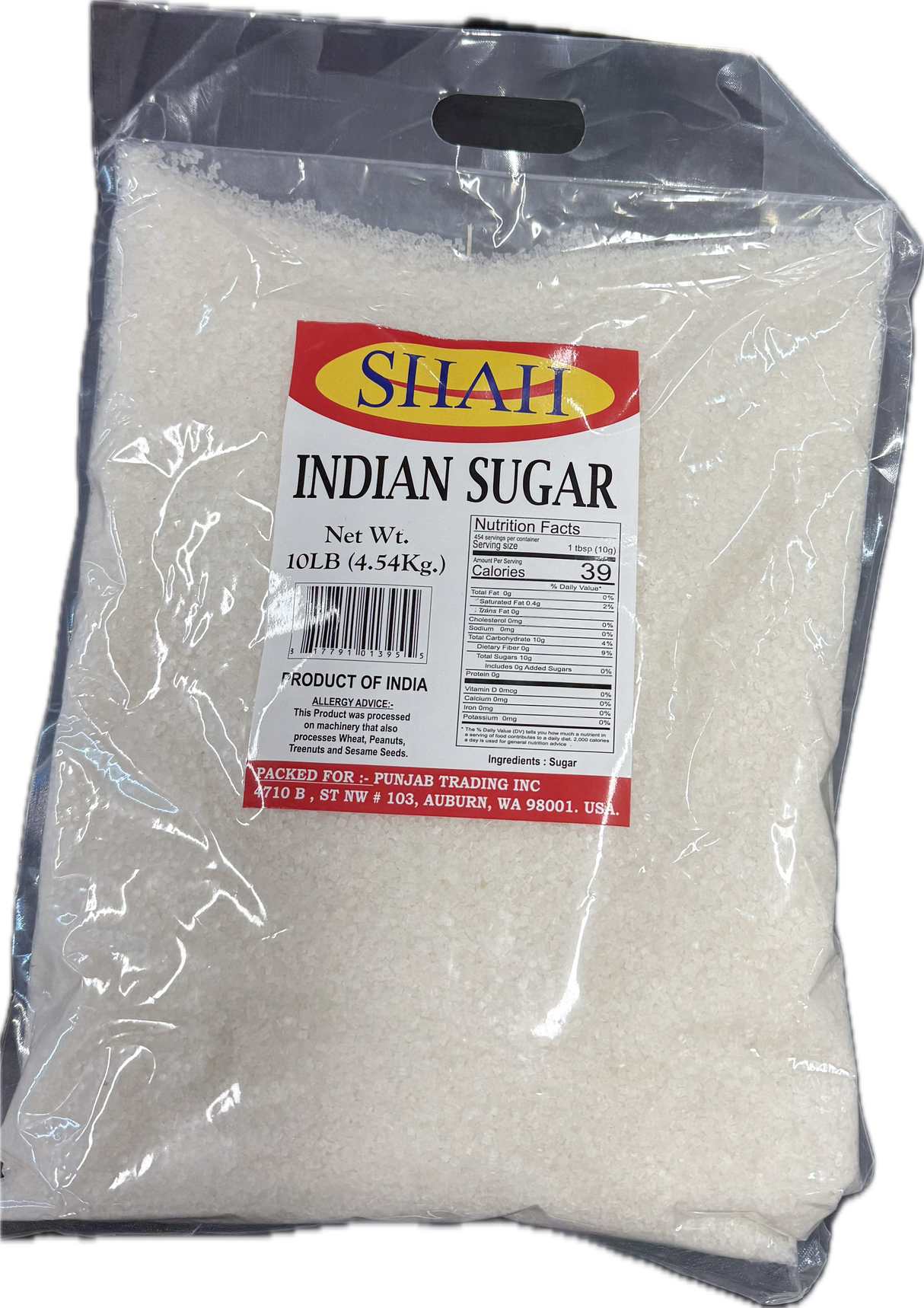SHAH Indian White Cane Sugar 10lb