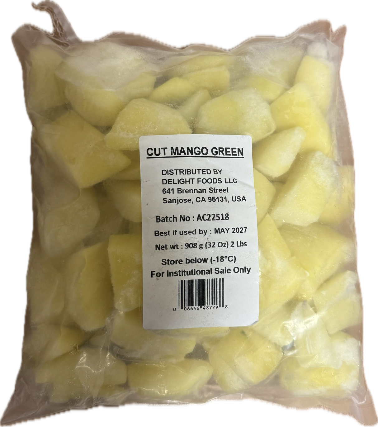 Daily Delight Cut Mango Green 2lb