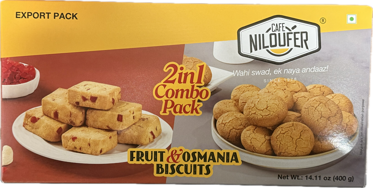 Cafe Niloufer Fruit & Osmania Cookies -Combo Pack - 400g