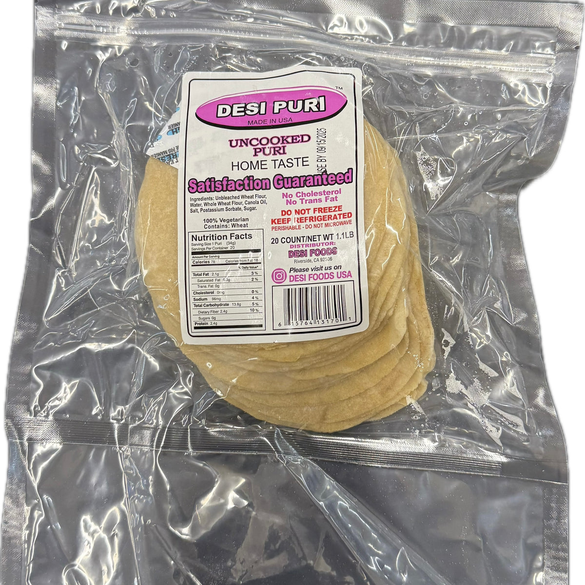 Desi Poori / Puri - Uncooked - 20 Pc – Maurya Grocery