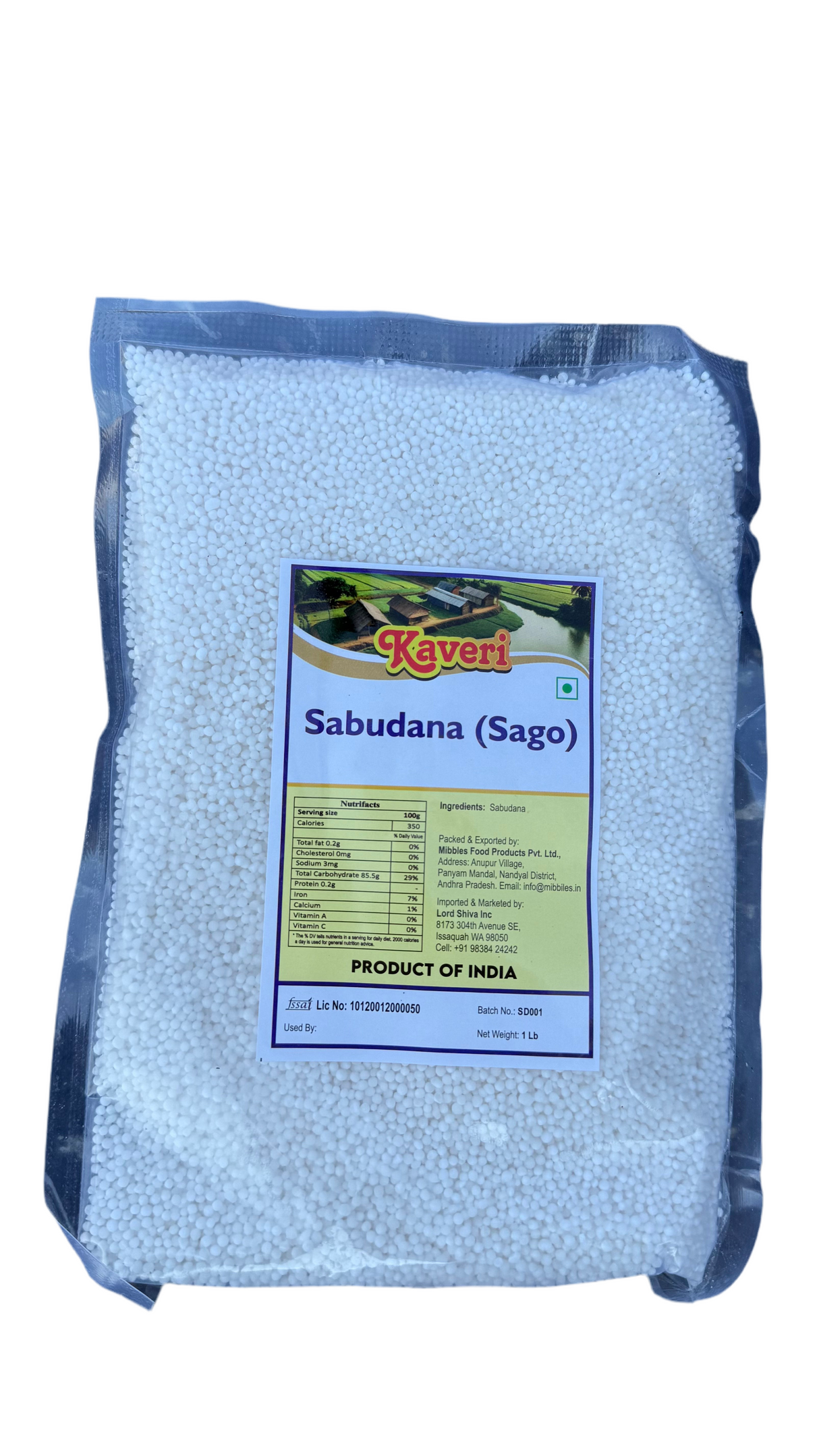 Kaveri Sabudana - Small 1lb