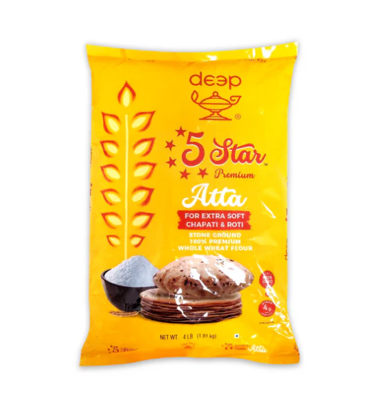Deep 5 Star Whole Wheat Premium Atta 10lb