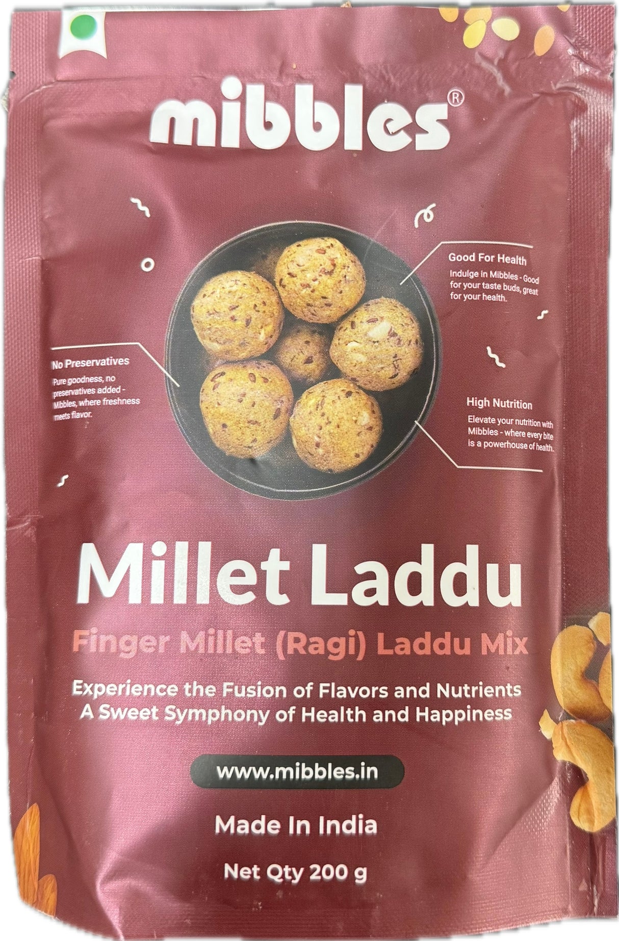 Mibbles Finger Millet Ladoo Mix 200g