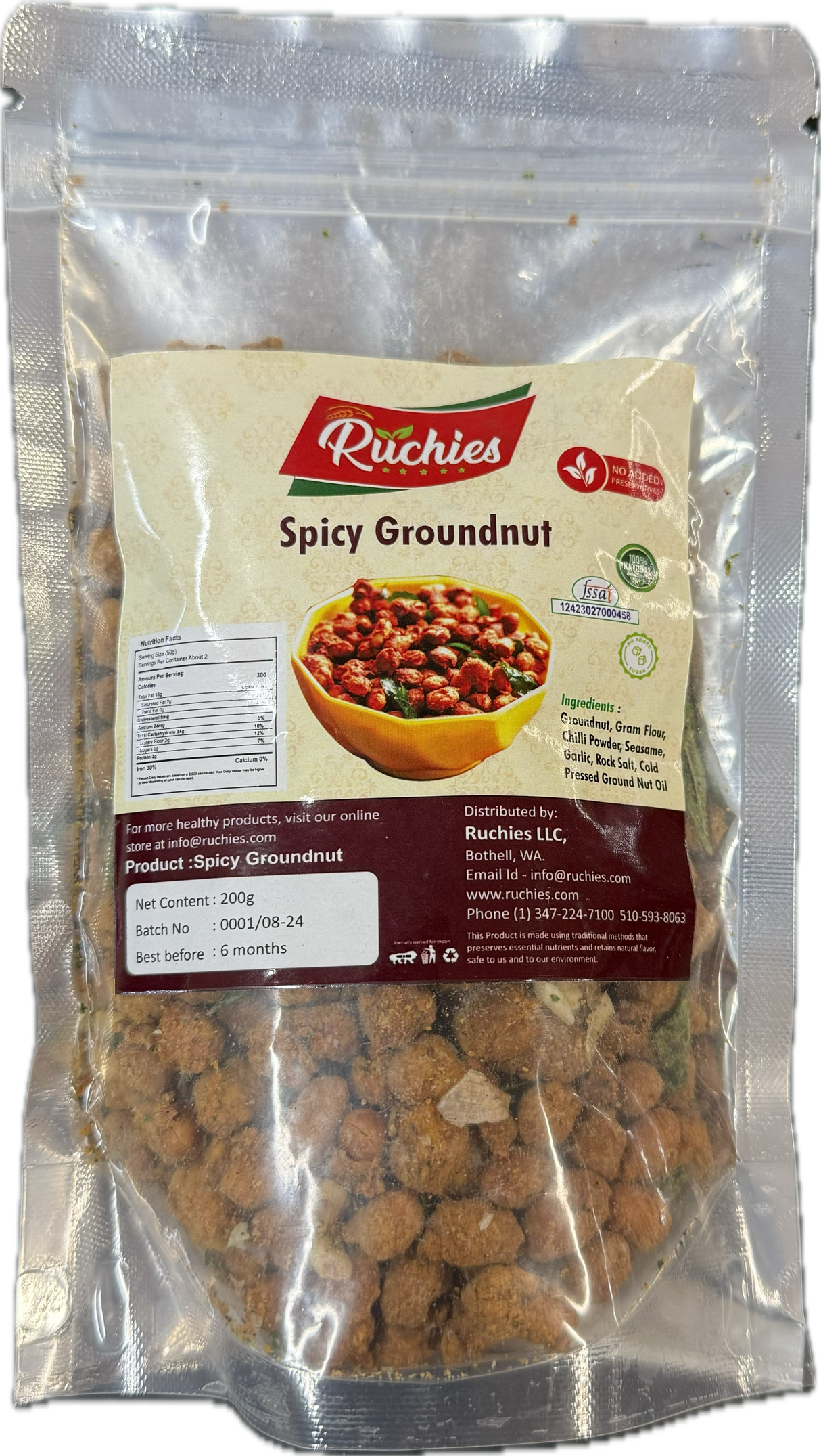 Ruchies Spicy Groundnut 200g ( Air Shipped from India )