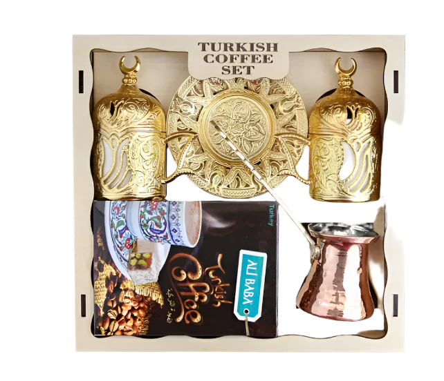 Crescent Turkish Coffee Powder + 2 Pc Set - 1 Pack