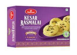 Haldiram Frozen Kesar Rasmalai 500g – Maurya Grocery