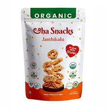 Aha Snacks Organic Janthikalu 170g