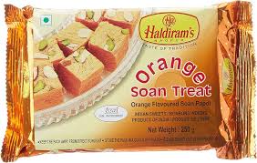 Haldiram Premium Soan Papdi - Orange Flavor - 250g
