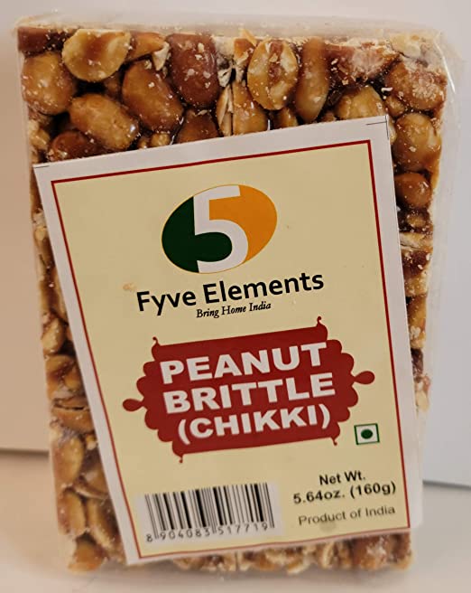 Fyve Elements  Peanut Chikki Brittle 160g