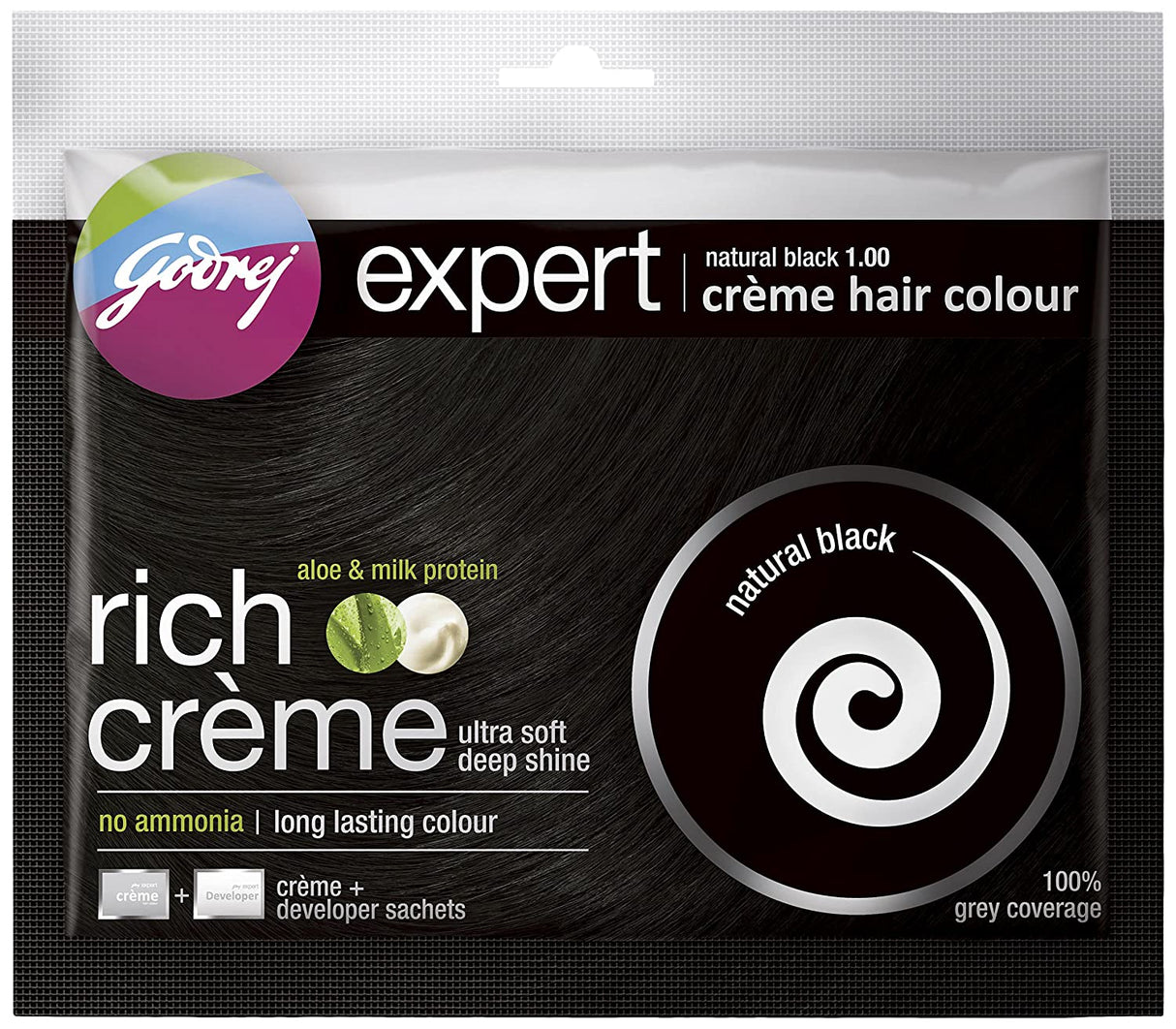 Godrej Expert Rich Creme Natural Black Hair Color 20g