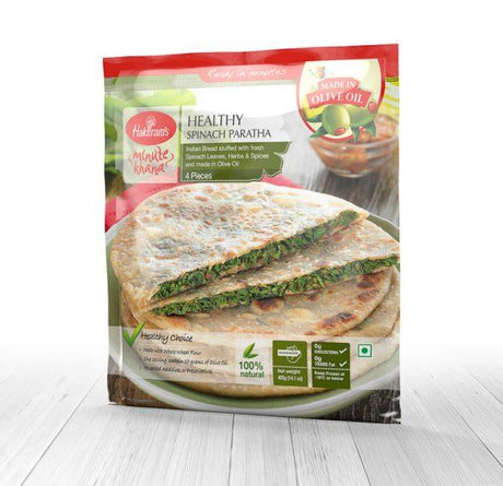 Haldiram Spinach Paratha  4pcs Olive  oil 400 gm 