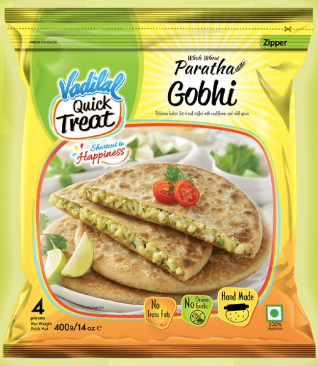 Vadilal Whole Wheat Gobi Paratha 400g / 4 Pc