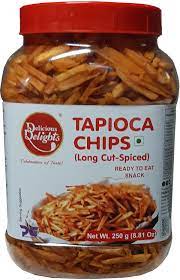 Daily Delight Tapioca Chips Long Cut 250gm Jar