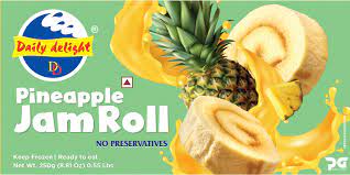 Daily Delight Pineapple Jam Roll 200g