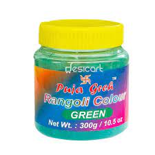 Puja Greh Rangoli Color - Green 300g