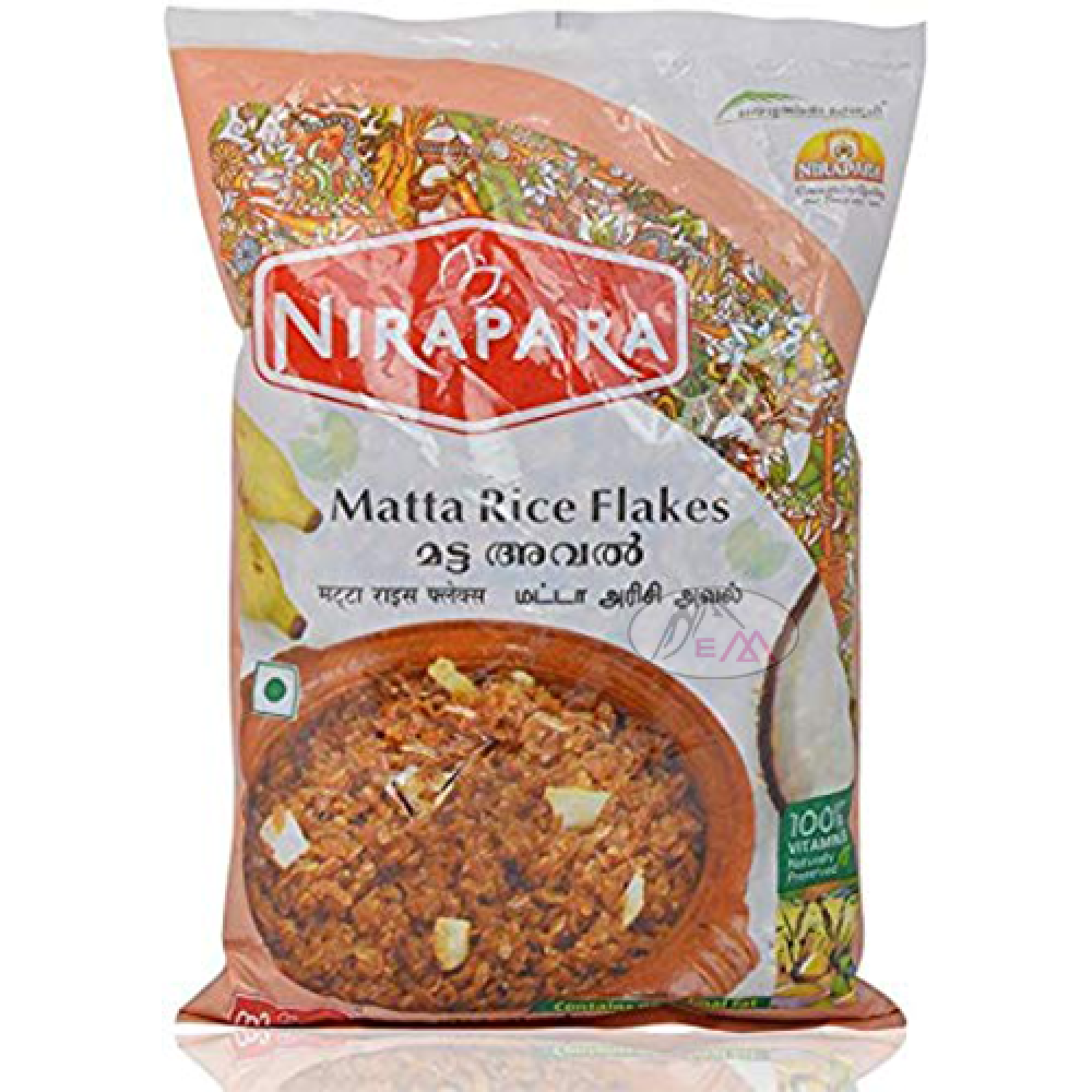 Nirapara Matta Rice Flakes / Matta Aval / Red Poha 500g