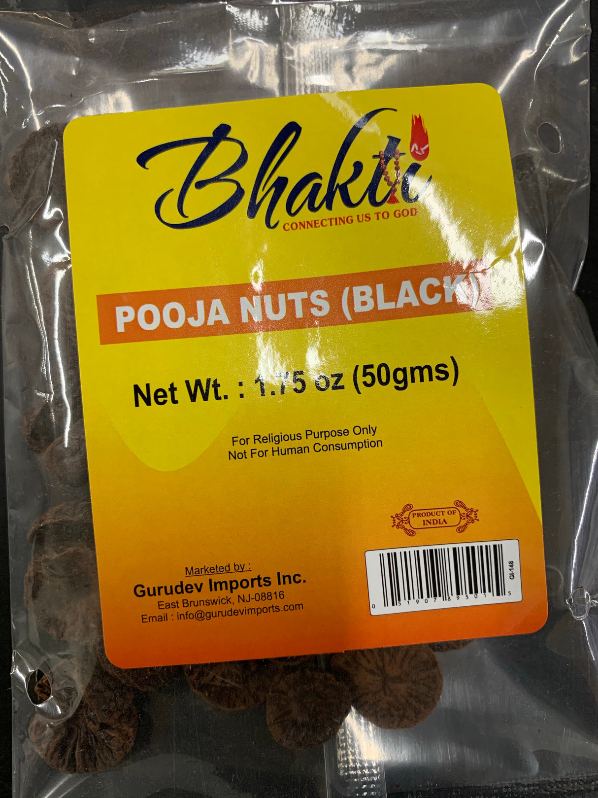 Bhakti Beettle Nuts / Pooja Nuts Black 50g