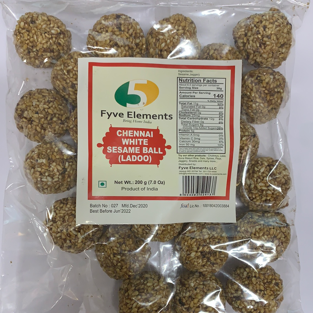 Fyve Elements Chennai White Sesame Laddu 200g