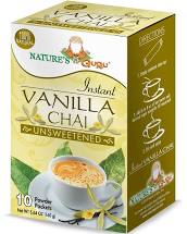 Nature's Guru Vanilla Unsweet chai 10 ct 160 gm 