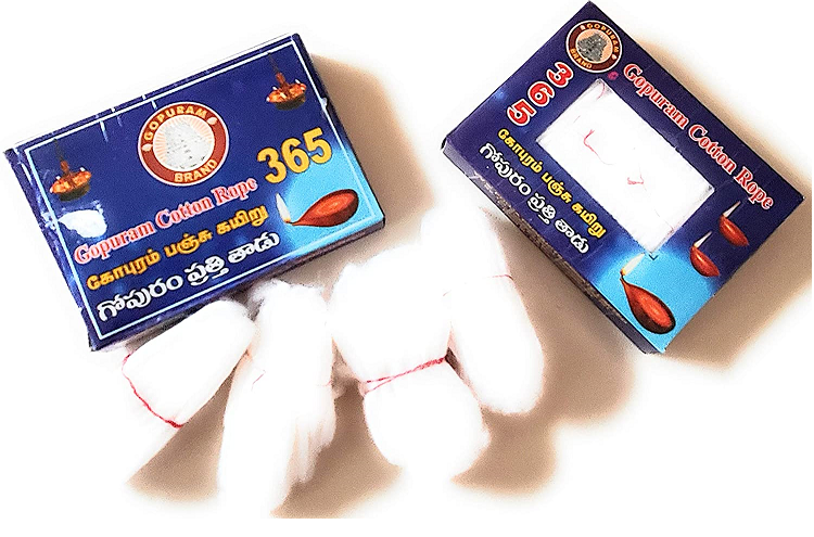 Gopuram 365 Diya Long Wicks - 1 Pack